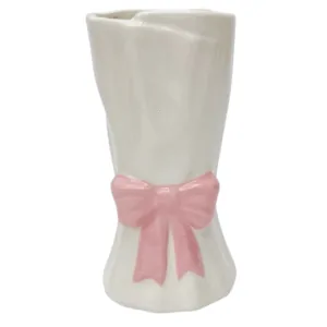 Bow Vase Pink 21cm